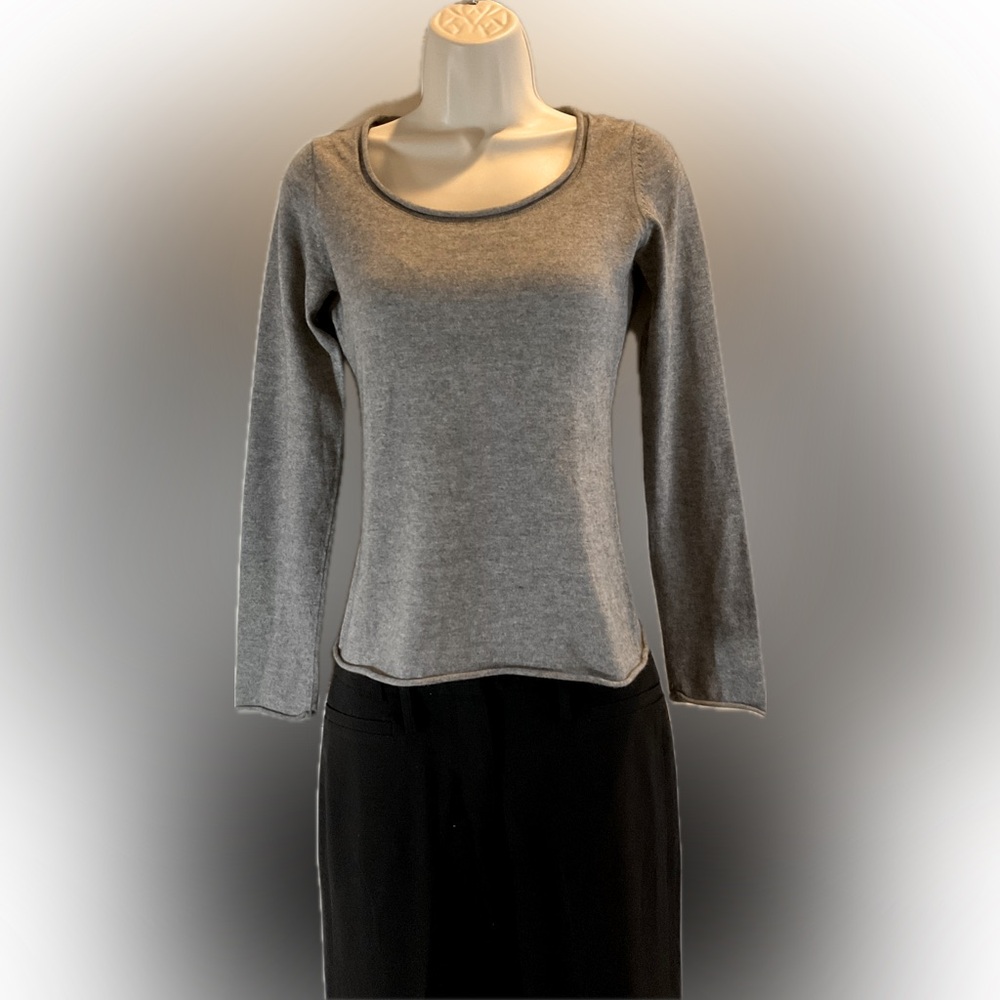 Banana Republic angora blend rolled neck, gray women’s XS lightweight sweater